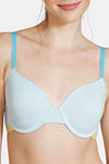 Zivame Beautiful Basics Padded Wired 3/4th Coverage T-Shirt Bra - Omphalodes — thumbnail 4