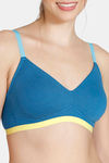 Zivame Beautiful Basics Double Layered Non Wired 3/4th Coverage T-Shirt Bra - Seaport — thumbnail 4