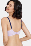 Zivame Beautiful Basics Double Layered Non Wired 3/4th Coverage T-Shirt Bra - Pastel Lilac — thumbnail 2