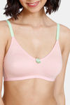 Zivame Beautiful Basics Double Layered Non Wired 3/4th Coverage T-Shirt Bra - Powder Pink — thumbnail 4