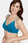 Zivame Beautiful Basics Double Layered Non Wired 3/4th Coverage Bra - Seaport2 — thumbnail 3