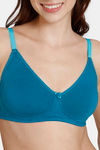 Zivame Beautiful Basics Double Layered Non Wired 3/4th Coverage Bra - Seaport2 — thumbnail 4