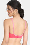 Zivame Beautiful Basics Double Layered Non Wired 3/4th Coverage T-Shirt Bra - Paradise Pink — thumbnail 3