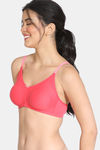 Zivame Beautiful Basics Double Layered Non Wired 3/4th Coverage T-Shirt Bra - Paradise Pink — thumbnail 4