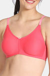 Zivame Beautiful Basics Double Layered Non Wired 3/4th Coverage T-Shirt Bra - Paradise Pink — thumbnail 5