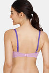 Zivame Beautiful Basics Padded Wired 3/4th Coverage T-Shirt Bra - Violet Tulle — thumbnail 2