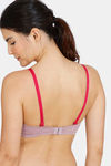 Zivame Beautiful Basics Padded Non Wired 3/4th Coverage T-Shirt Bra - Elderberry — thumbnail 2