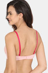 Zivame Beautiful Basics Padded Non Wired 3/4th Coverage T-Shirt Bra - Powder Pink — thumbnail 2