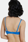 Zivame Beautiful Basics Padded Wired Medium Coverage T-Shirt Bra - Princess Blue — thumbnail 3