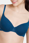 Zivame Beautiful Basics Padded Wired Medium Coverage T-Shirt Bra - Sailor Blue — thumbnail 5
