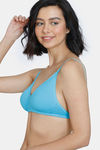 Zivame Beautiful Basics Double Layered Non Wired 3/4Th Coverage Backless Bra - Aquarius — thumbnail 5