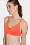 Zivame Beautiful Basics Double Layered Non Wired 3/4Th Coverage Backless Bra - Emberglow — thumbnail 5
