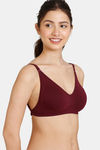 Zivame Beautiful Basics Double Layered Non Wired 3/4Th Coverage Backless Bra - Fig — thumbnail 5