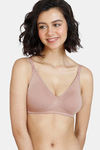 Zivame Beautiful Basics Double Layered Non Wired 3/4th Coverage Backless Bra - Roebuck — thumbnail 3