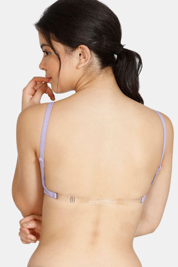 Zivame Beautiful Basics Double Layered Non Wired 3/4th Coverage Backless Bra - Violet Tulip