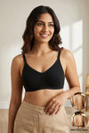 Zivame Beautiful Basics Double Layered Non Wired Full Coverage Backless Bra - Black — thumbnail 1