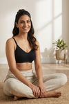 Zivame Beautiful Basics Double Layered Non Wired Full Coverage Backless Bra - Black — thumbnail 6