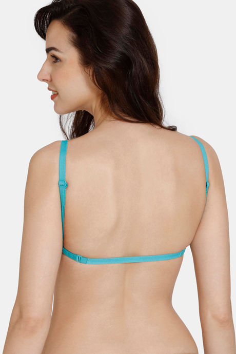 Zivame Beautiful Basics Double Layered Non Wired Full Coverage Backless Bra - Ceramic — image 4