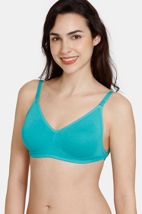 Zivame Beautiful Basics Double Layered Non Wired Full Coverage Backless Bra - Ceramic — image 5