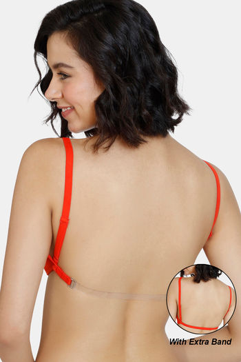 Buy Zivame Beautiful Basics Double Layered Non Wired 3/4th Coverage Backless  Bra - Mineral Red at Rs.269 online