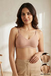 Zivame Beautiful Basics Double Layered Non Wired Full Coverage Backless Bra - Roebuck — thumbnail 1