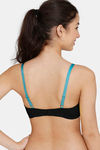 Zivame Beautiful Basics Padded Non Wired 3/4th Coverage T-Shirt Bra - Anthracite — thumbnail 2