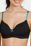 Zivame Beautiful Basics Padded Non Wired 3/4th Coverage T-Shirt Bra - Anthracite — thumbnail 4