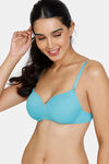 Zivame Beautiful Basics Padded Non Wired 3/4Th Coverage Backless Bra - Baltic — thumbnail 4