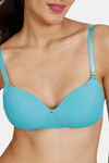 Zivame Beautiful Basics Padded Non Wired 3/4Th Coverage Backless Bra - Baltic — thumbnail 5