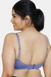 Zivame True Curv Beautiful Basics Double Layered Non Wired Full Coverage Super Support Bra - Twilight Purple — thumbnail 2