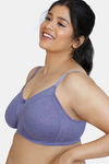 Zivame True Curv Beautiful Basics Double Layered Non Wired Full Coverage Super Support Bra - Twilight Purple — thumbnail 3