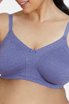 Zivame True Curv Beautiful Basics Double Layered Non Wired Full Coverage Super Support Bra - Twilight Purple — thumbnail 4