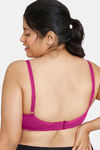 Zivame True Curv Beautiful Basics Double Layered Non Wired 3/4th Coverage Super Support Bra - Fuchsia Red — thumbnail 2