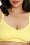 Zivame True Curv Beautiful Basics Double Layered Non Wired 3/4th Coverage Super Support Bra - Maize — thumbnail 4