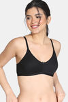 Zivame Beautiful Basics Double Layered Non Wired 3/4th Coverage T-Shirt Bra - Black — thumbnail 1