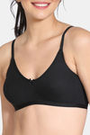 Zivame Beautiful Basics Double Layered Non Wired 3/4th Coverage T-Shirt Bra - Black — thumbnail 4