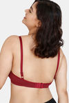 Zivame Beautiful Basics Double Layered Non Wired 3/4th Coverage T-Shirt Bra - Rhododendron — thumbnail 2