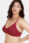 Zivame Beautiful Basics Double Layered Non Wired 3/4th Coverage T-Shirt Bra - Rhododendron — thumbnail 3