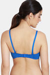 Zivame Beautiful Basics Padded Wired 3/4th Coverage T-Shirt Bra - Wedgewood — thumbnail 2