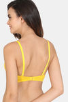 Zivame Beautiful Basics Padded Wired 3/4th Coverage T-Shirt Bra - Lemon — thumbnail 2