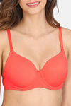 Zivame Beautiful Basics Padded Wired 3/4th Coverage T-Shirt Bra - Coral Quartz — thumbnail 4