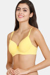 Zivame Beautiful Basics Padded Wired 3/4Th Coverage T-Shirt Bra - Samoan Sun — thumbnail 3