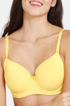 Zivame Beautiful Basics Padded Wired 3/4Th Coverage T-Shirt Bra - Samoan Sun — thumbnail 4