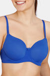 Zivame Beautiful Basics Padded Wired 3/4th Coverage T-Shirt Bra - Surf Web — thumbnail 4