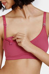 Zivame Maternity Double Layered Non Wired 3/4th Coverage Nursing Bra - Malaga — thumbnail 5