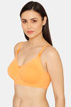 Zivame Maternity Double Layered Non Wired 3/4th Coverage Nursing Bra - Muskmelon — thumbnail 3