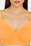 Zivame Maternity Double Layered Non Wired 3/4th Coverage Nursing Bra - Muskmelon — thumbnail 4
