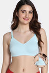 Zivame Maternity Double Layered Non Wired 3/4Th Coverage Nursing Bra - Omphalodes  — thumbnail 1