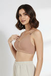 Zivame Maternity Double Layered Non Wired 3/4th Coverage Nursing Bra - Roebuck — thumbnail 3