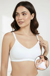 Zivame Maternity Double Layered Non Wired 3/4th Coverage Nursing Bra - White — thumbnail 1
